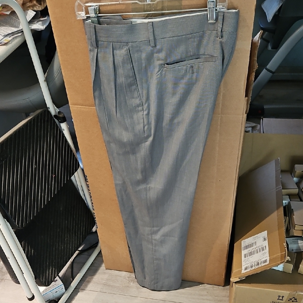 Alan Flusser Classic Gray Dress Pants